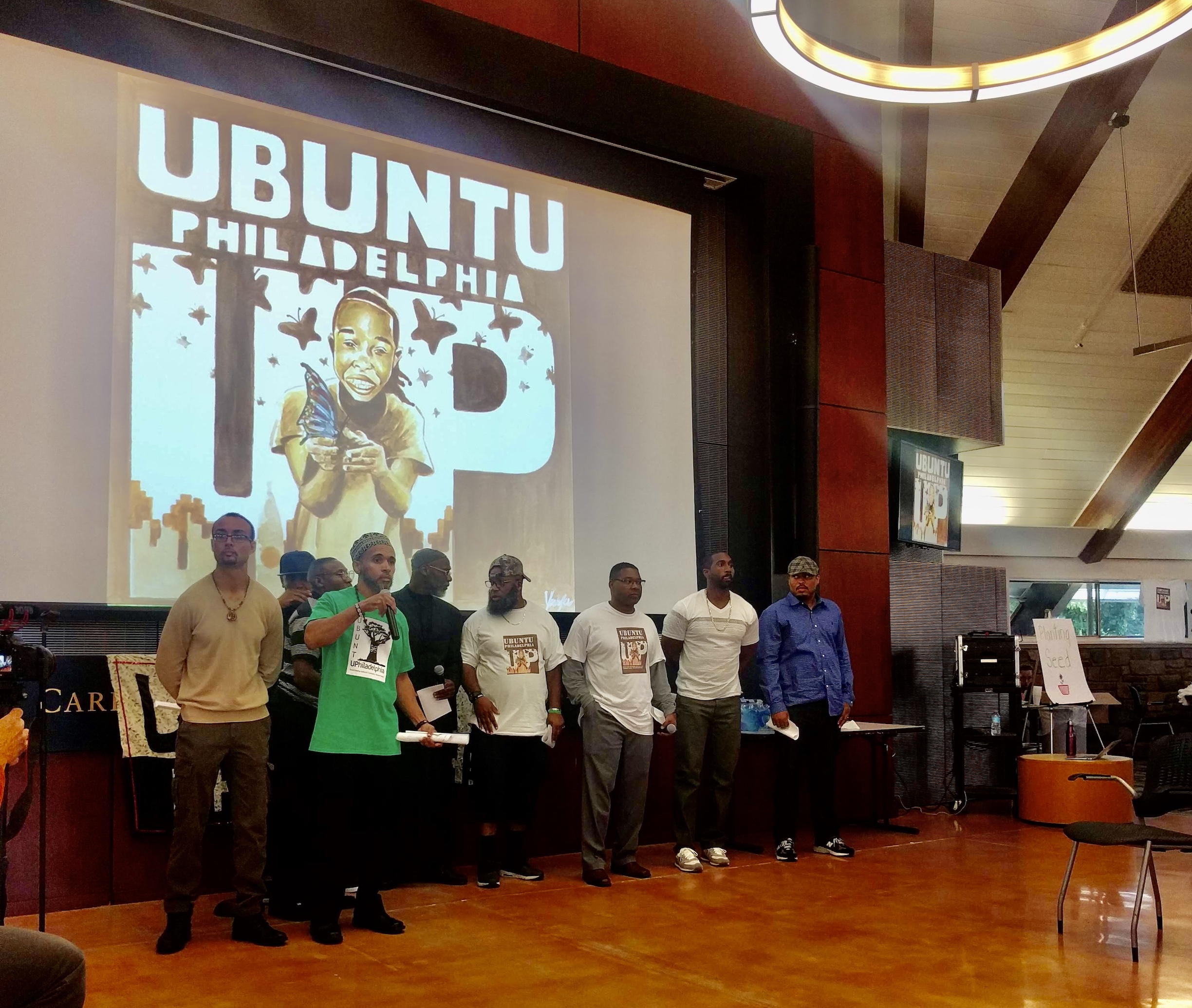 A group of returned juvenile lifers gather at Ubuntu Philadelphia and pledge to foster healing in the community. 