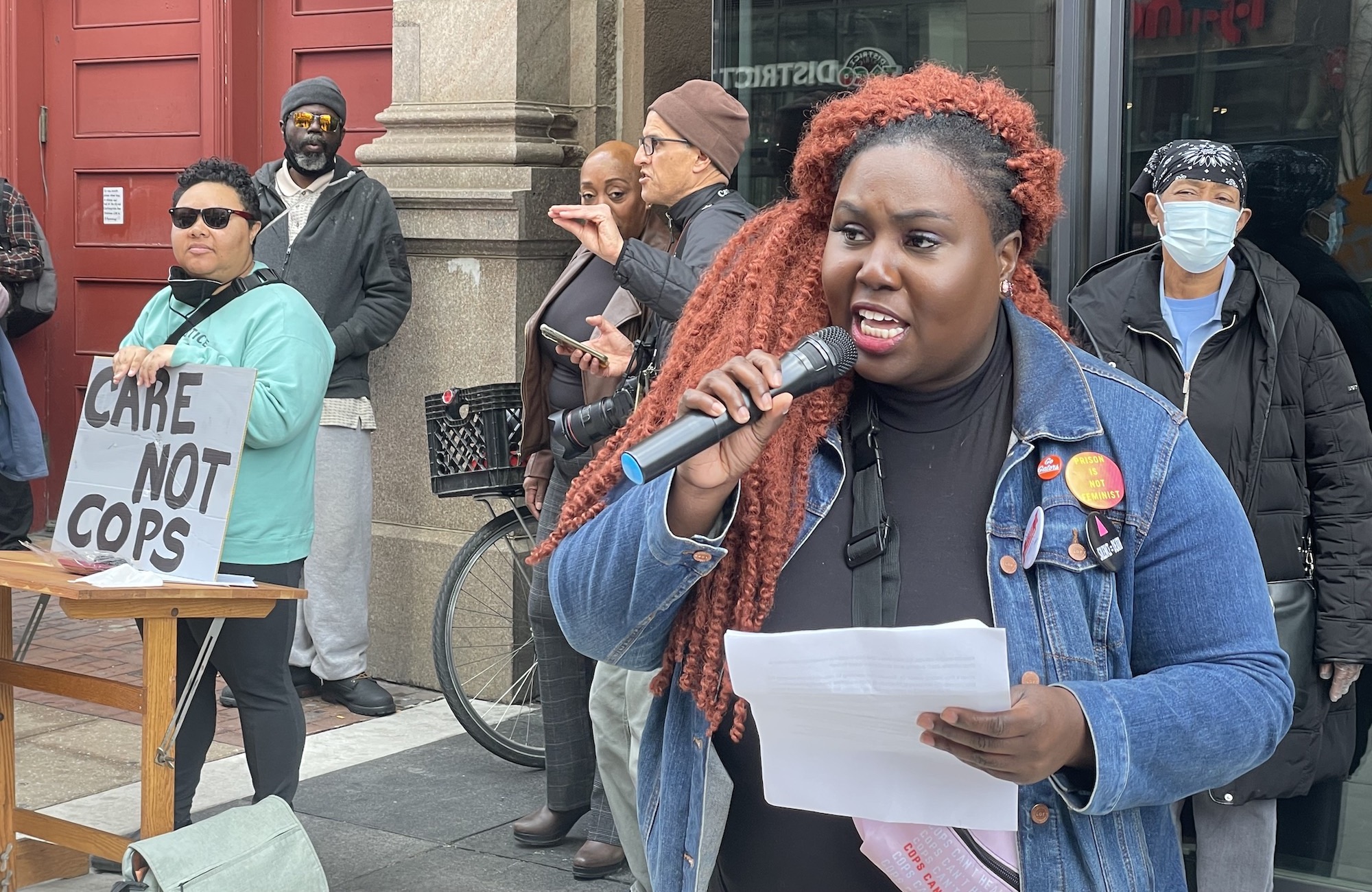  Nikki Grant speaks at a rally in favor of expanded mobile crisis teams