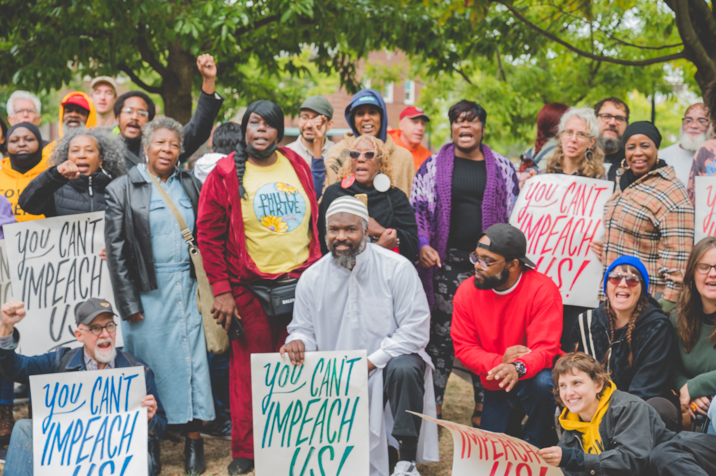 Concerned citizens gather in support of Philly voters to protest hearings of the Select Committee on Restoring Law and Order