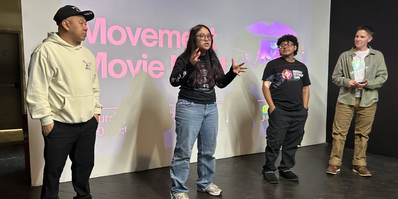 Leaders from Juntos, VietLead, and Amistad speak at the gathering