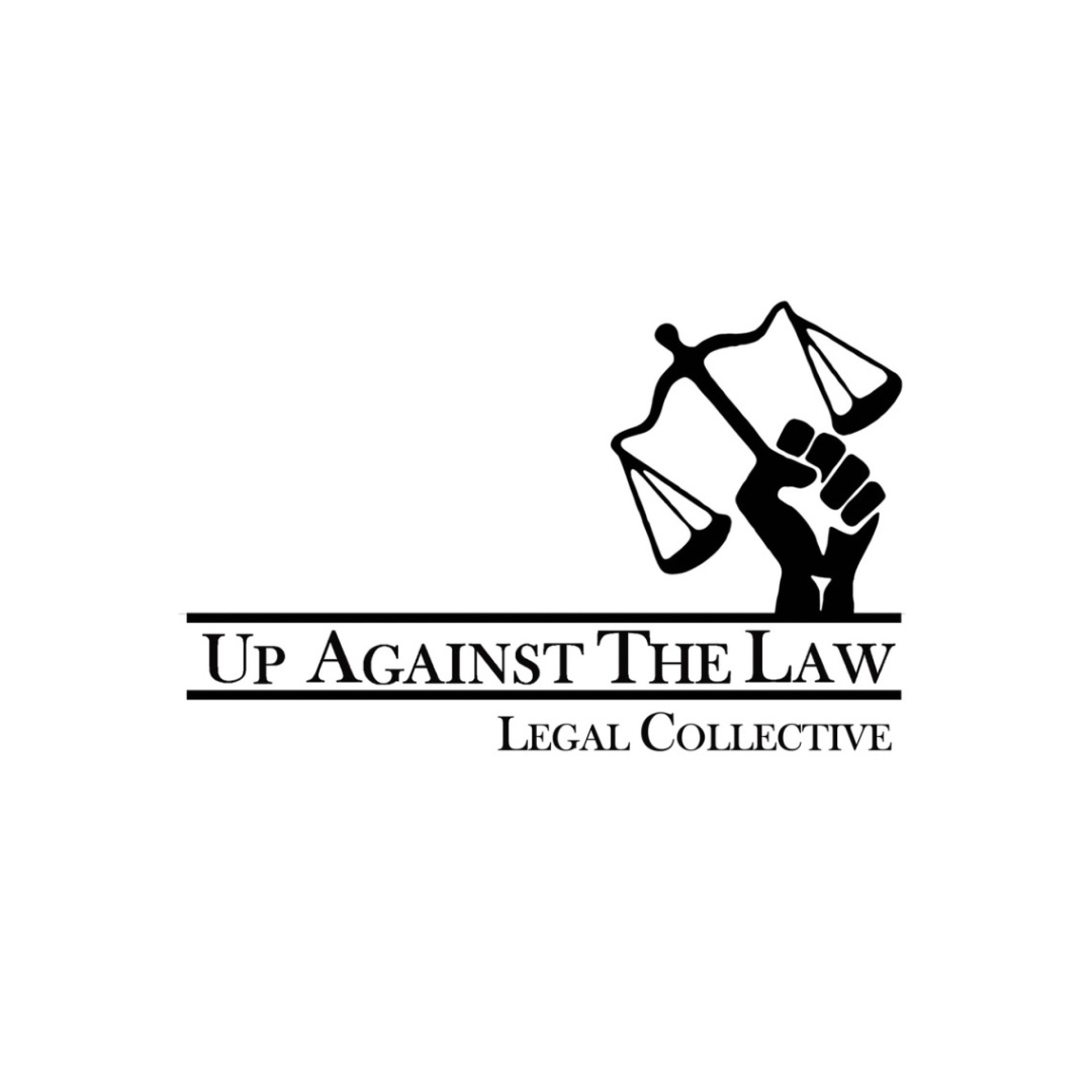 Graphic of Up Against The Law's logo
