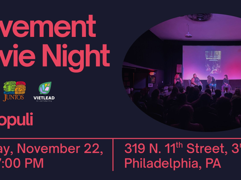 Banner says Movement Movie Night