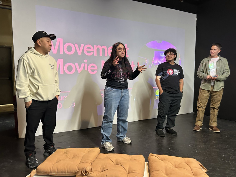 Leaders from Juntos, VietLead, and Amistad speak at the gathering