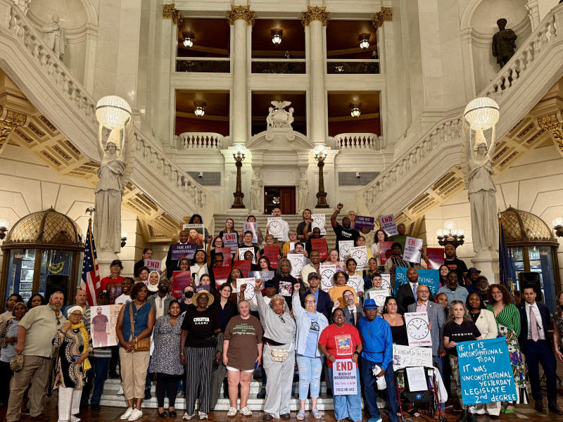 Community members pack the Rotunda at the State Capitol Complex