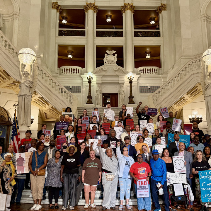 Community members pack the Rotunda at the State Capitol Complex